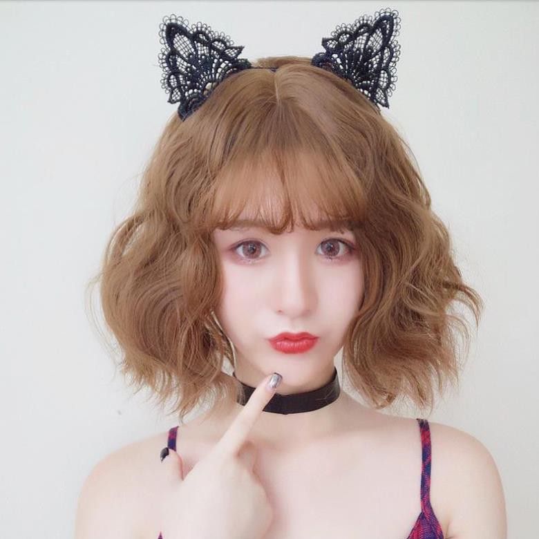 Cài tóc tai mèo cosplay cute, cài tóc tai mèo ren T023