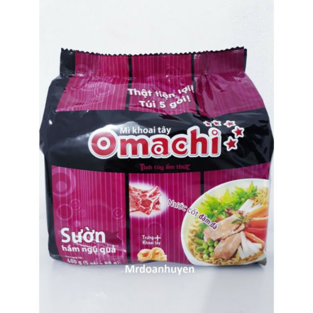 Bịch mỳ omachi xốt bò hầm sườn hầm 5goi×80g