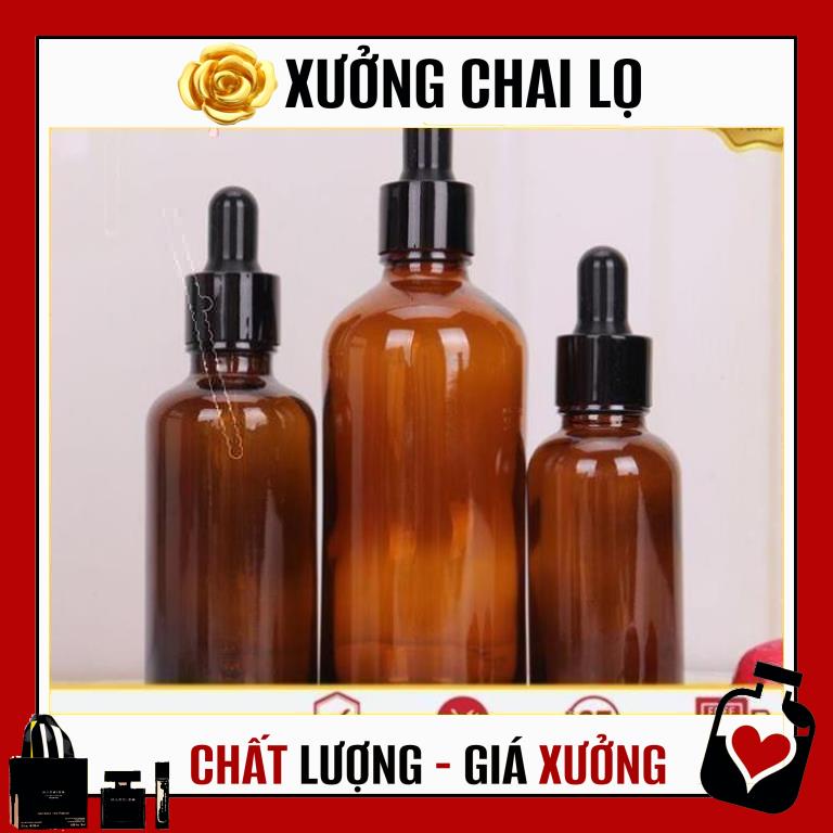 Lọ Chiết Serum ❤ TOP GIÁ RẺ ❤ [50ml] Lọ đựng tinh dầu bóp giọt khoen đen chiết mỹ phẩm, phụ kiện du lịch