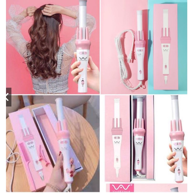 Máy Làm Tóc Uốn Xoăn Xoay Tự Động 360 Độ Hàn Quốc