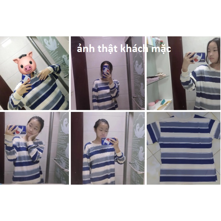 [Mã 11FASHIONSALE1 giảm 10K đơn 50K] 【Keroro】Áo Phông Dài Tay Kẻ X11 ĐÔ XINH ( kèm ảnh thật) | BigBuy360 - bigbuy360.vn