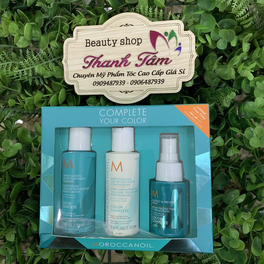 Chính hãng  Combo Trọn Bộ Bảo Vệ Màu Nhuộm Moroccanoil Color Complete (Mới) 70mlx2+50ml ( New 2021 )