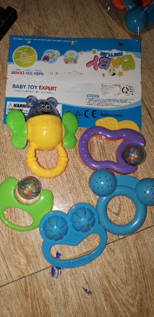 Sét 5 chiếc lục lạc cầm tay bằng nhựa rất đẹp ms10_5g