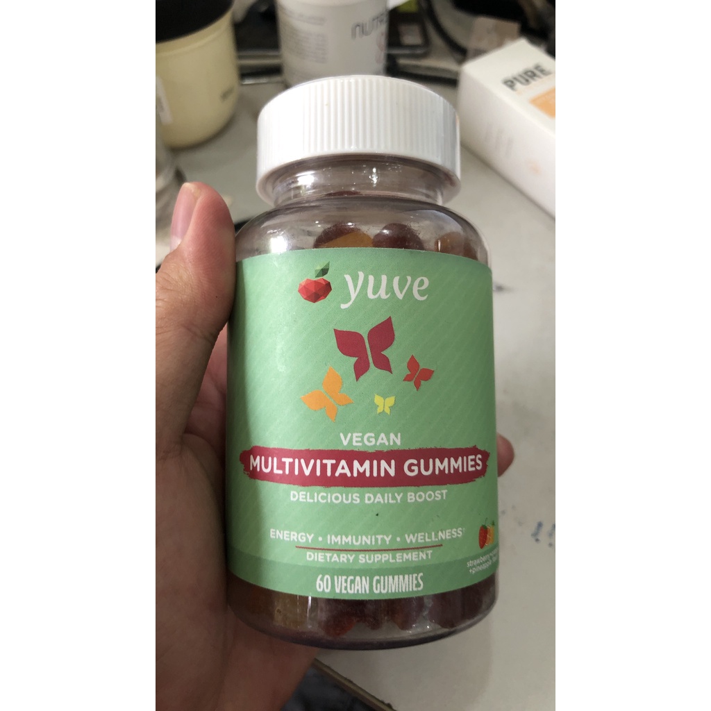 Yuve Vegan Multivitamin Gummies for Men and Women - Daily Energy, Strength, Immunity - Vitamin A, C, B3, B6, B12, Biotin