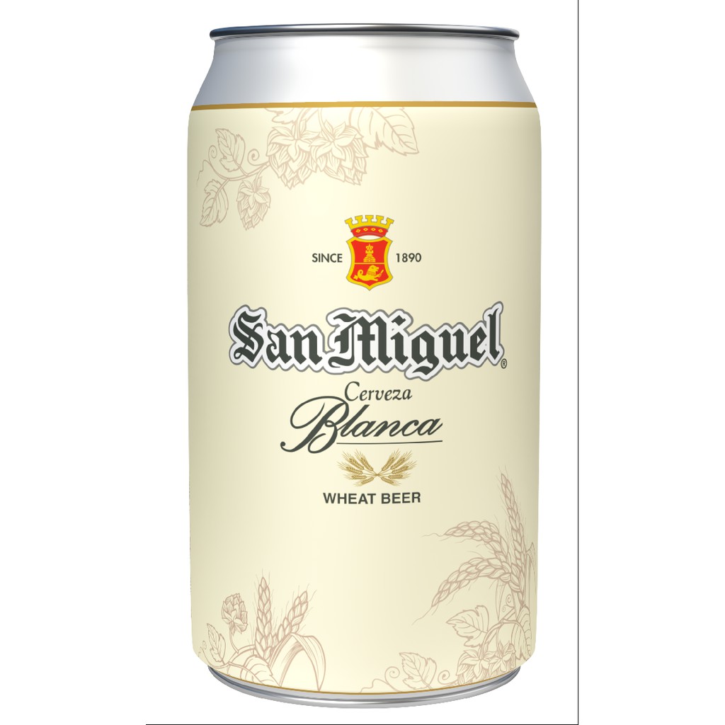 Thùng 24 lon bia San Miguel Cerveza Blanca lon 330ml