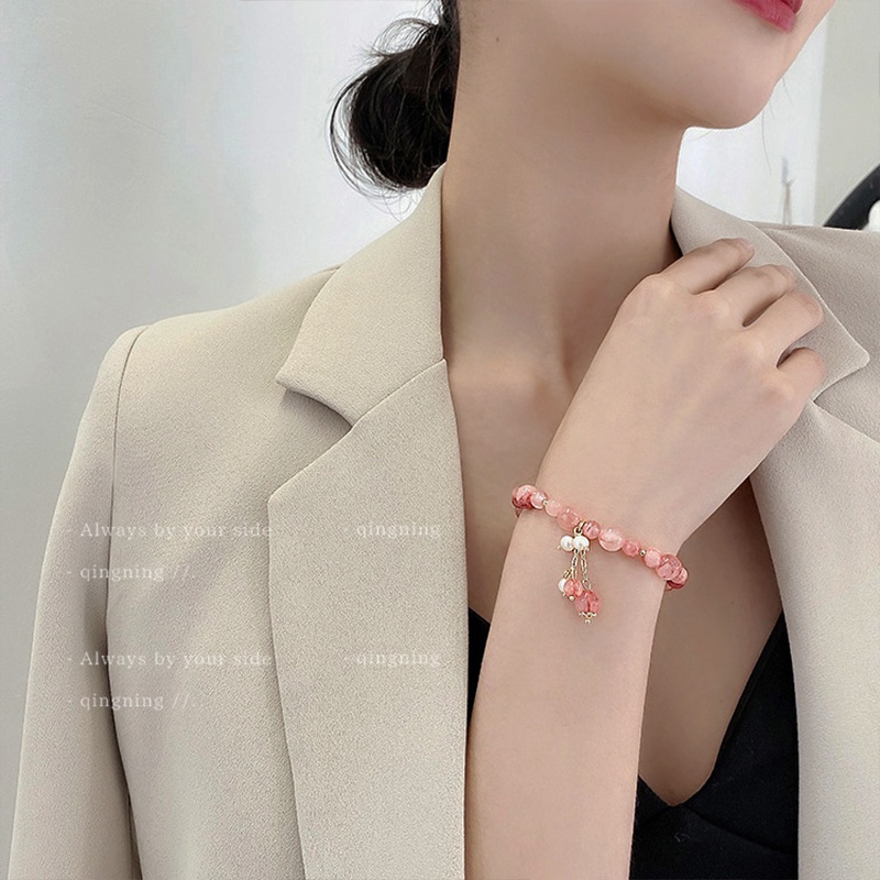 DREJEW Vòng Tay Pha Lê Thiết Kế Mẫu Mới Phong Cách Phật Giáo Hàn Quốc Pha Lê Phong Cách Phật Giáo Cho Nữ