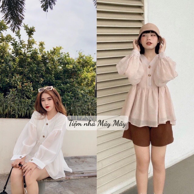 [SẴN/HÀNG LOẠI 1] Áo babydoll phong cách Hàn Quốc hàng 2 lớp cực đẹp
