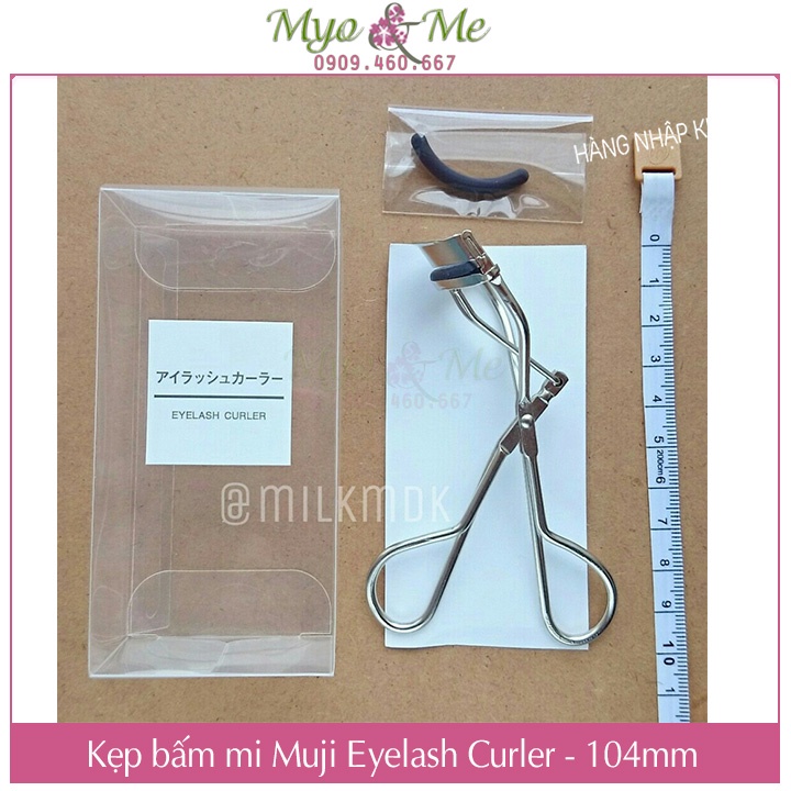 Kẹp bấm mi Muji Eyelash Curler Nhật Bản tặng kèm đệm thay thế - 104mm