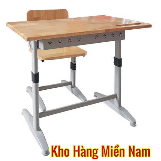 Bàn học sinh cấp 1 cấp 2 bằng gỗ chống gù chống cận Xuân Hòa BHS 14-07CS