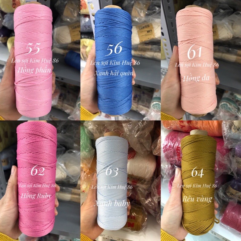 Sợi dệt cotton ( từ màu 21 đến màu 68) Craft Yarn VN