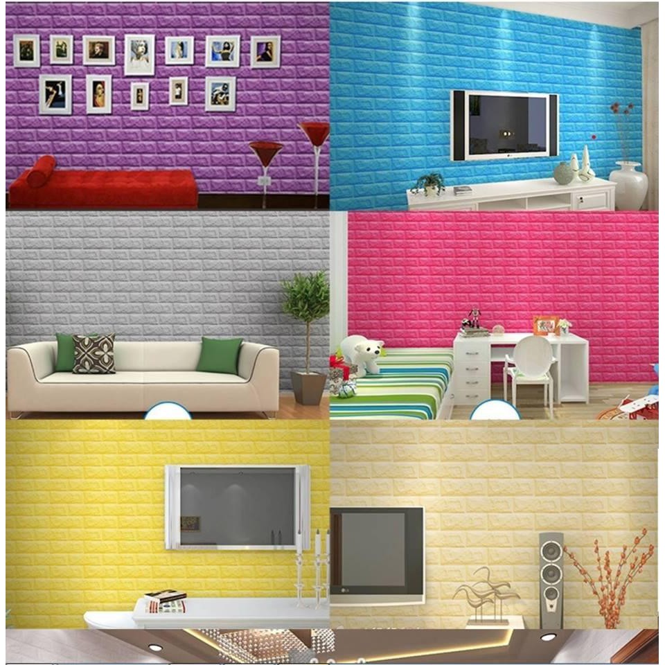Xốp dán tường - xốp dán tường chống thấm 3 D giả gạch, Xốp Dán Tường 3 D Chịu lực, chống nước, chống ẩm mốc
