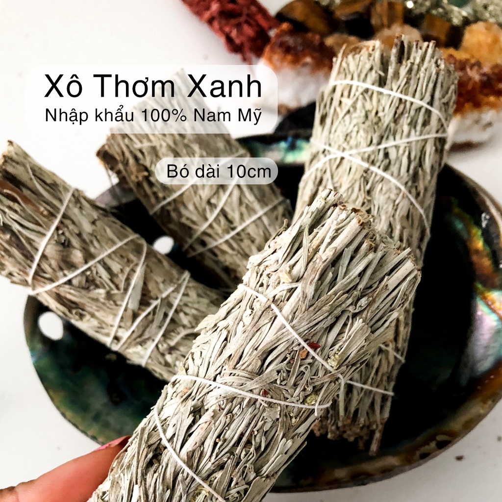 Bó Xô Thơm Xanh  đốt thơm nhà cửa, thanh tẩy và thu hút may mắn