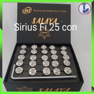 {Fee ship - Hàng có sẵn } Ốc áo salya xe Sirius Fi ,dòng ốc Salaya , full bộ 25 con - Inox