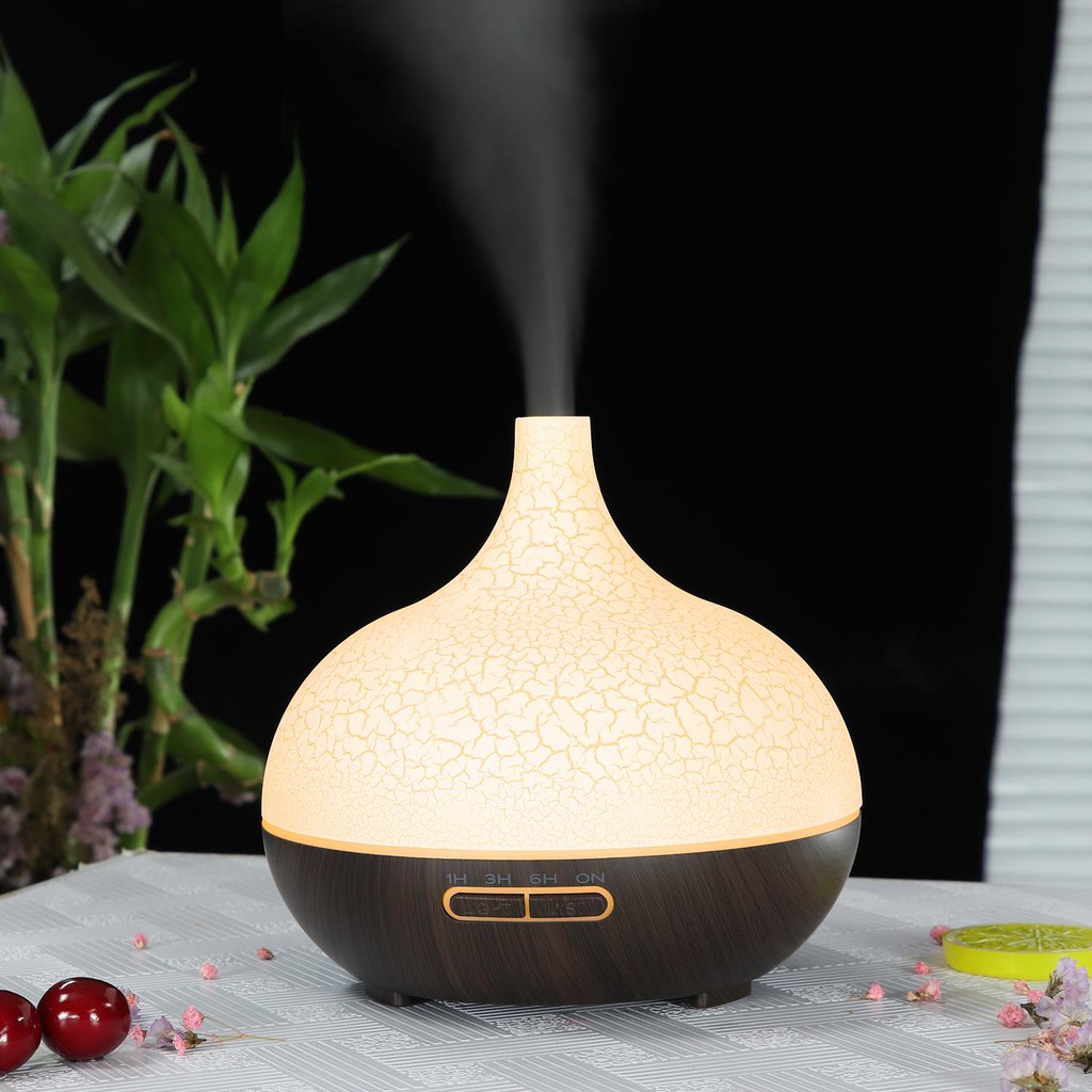 Máy xông tinh dầu phòng ngủ - máy khuếch tán tinh dầu BÍ NGÔ HOA VĂN 550ml - Bảo Hành 12 tháng