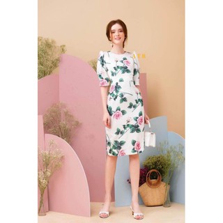 Vải tr lụa vân Hàn hoa hồng đẹp