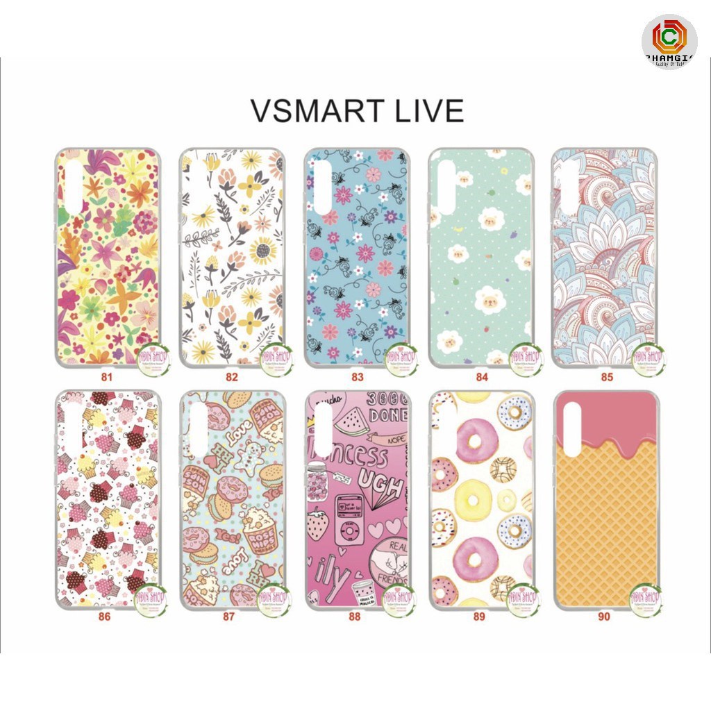 Ốp lưng Vsmart Live mẫu hình hoa văn đẹp (P1)