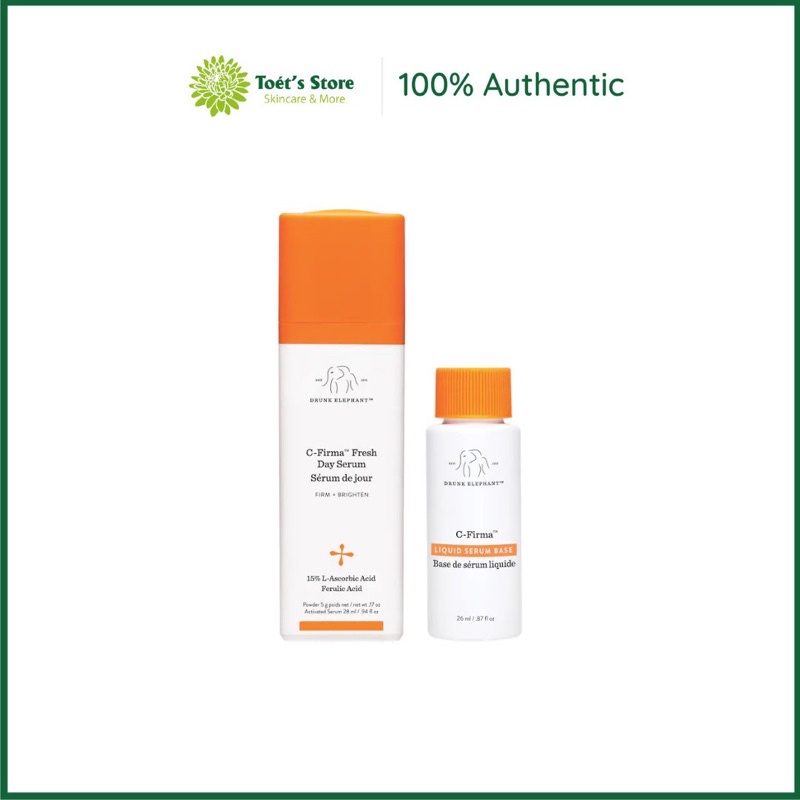 [MẪU MỚI] Tinh chất làm sáng và chống oxy hóa chứa 15% Vitamin C tươi Drunk Elephant C-Firma Fresh Day Serum