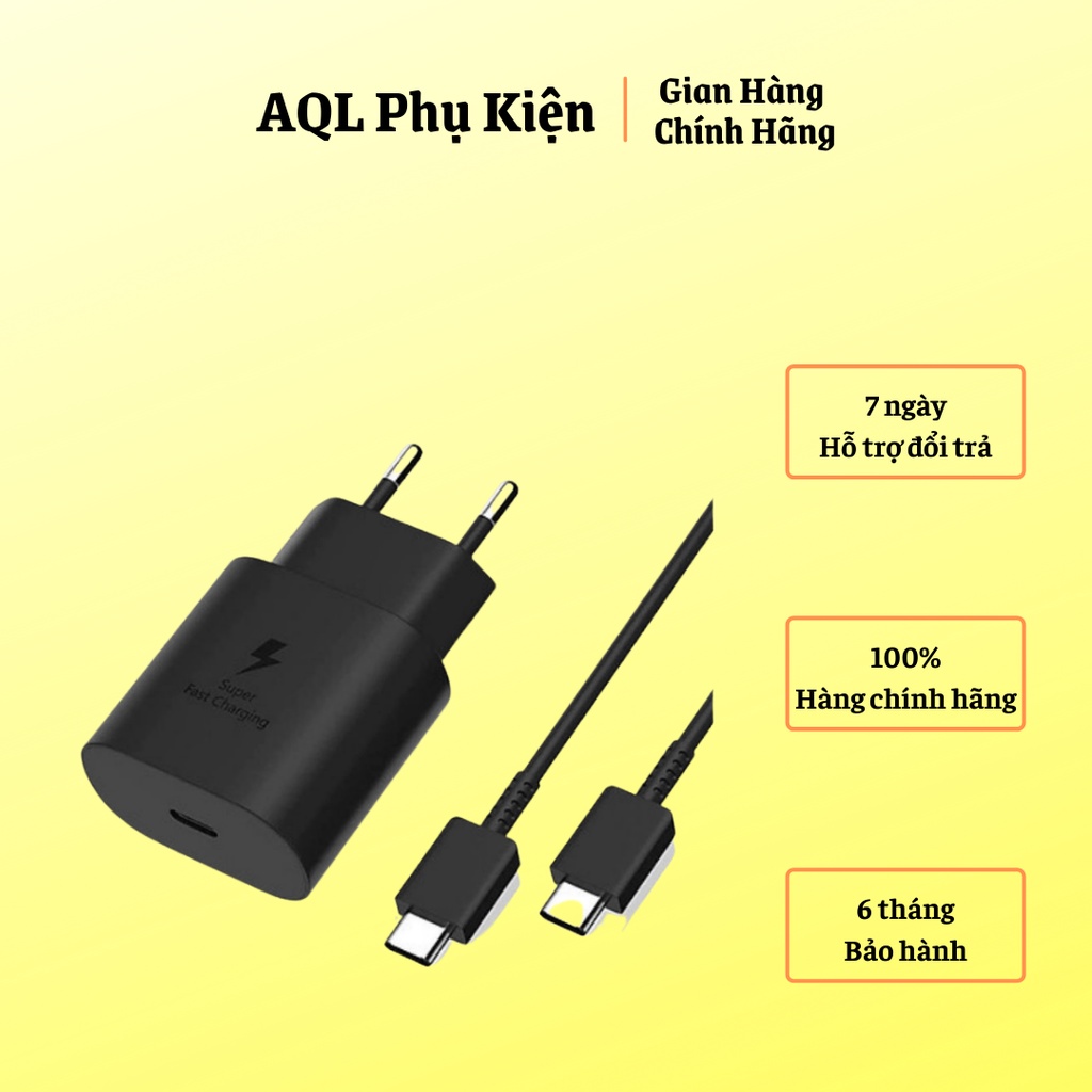Bộ Sạc Nhanh Samsung 25W Kèm Cáp Type C - Sạc Nhanh Samsung 25W