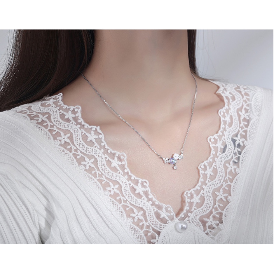 Vòng cổ Ngôi Sao Biển Xanh Dương Mới Phiên Bản Hàn Quốc Nhẹ Và Cực Nhẹ Thiết kế của INS rất tuyệt và tuyệt. Vỏ Sò Hoa Mận Chuỗi Xương Quai Xanh