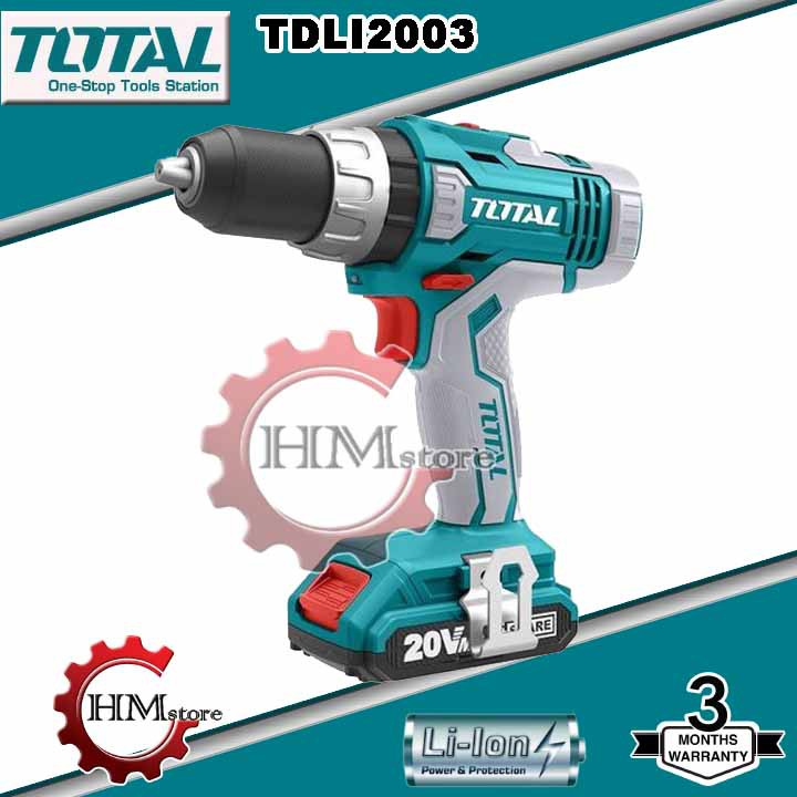 [Chính hãng] Máy Khoan dùng pin Li-ion 20V TOTAL TDLI2003 - Máy khoan pin cầm tay 20V