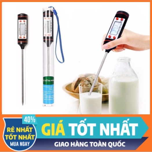 Nhiệt kế điện tử đa năng - Đo nhiệt độ nước, thực phẩm, sữa cực tiện lợi - Chỉ trong 5 -7s cho kết quả chính xác