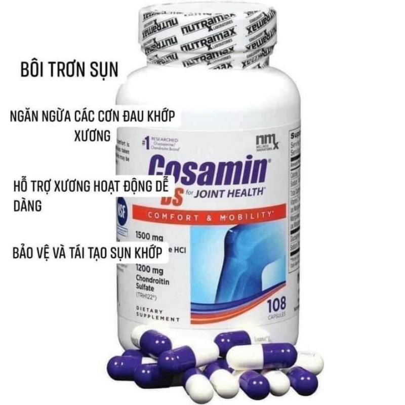 VIÊN UỐNG TÁI TẠO SỤN KHỚP, GIẢM ĐAU HIỆU QUẢ COSAMIN_DS 108 VIÊN