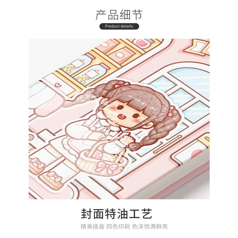 Peach Girl weeks Notebook Weekly Plan Grid Diary memo Memo Pad School Office Stationery Notepad