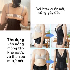 Body gen định hình toàn thân, giảm eo tạo dáng có móc cài