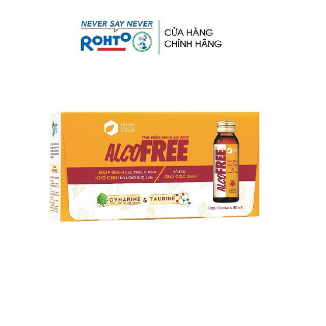 Thực phẩm chức năng mát gan giải rượu AlcoFree hộp 10 chai x 50ml | BigBuy360 - bigbuy360.vn