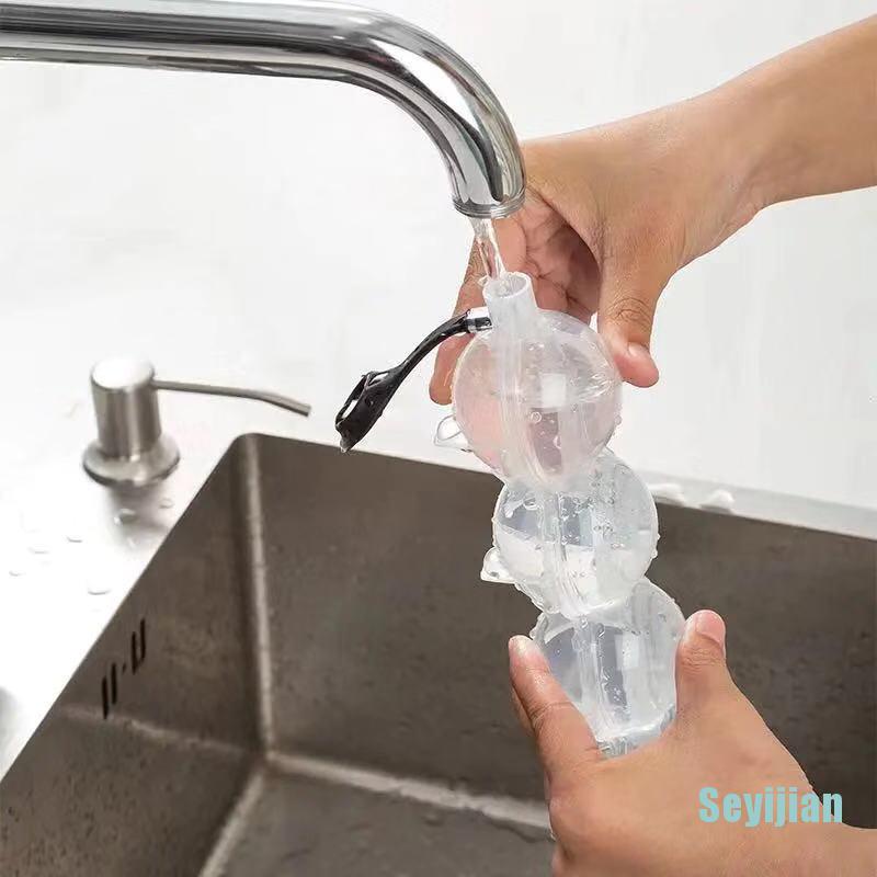 Khuôn làm đá viên 4 ngăn bằng silicon mềm cấp thực phẩm tiện dụng