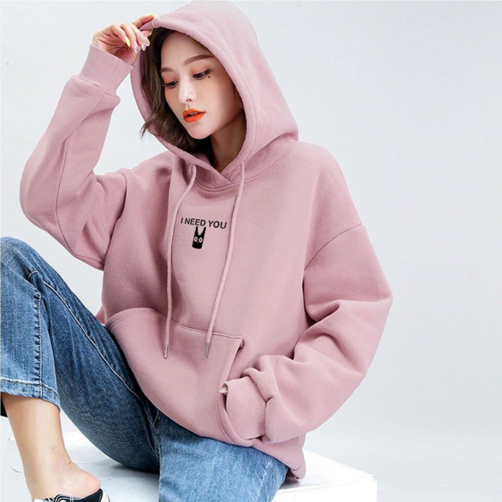 Áo Hoodie In Mèo con cute,áo khoác cặp áo đôi nam nữ vải nỉ freesize dưới 70kg mặc đẹp thoải mái