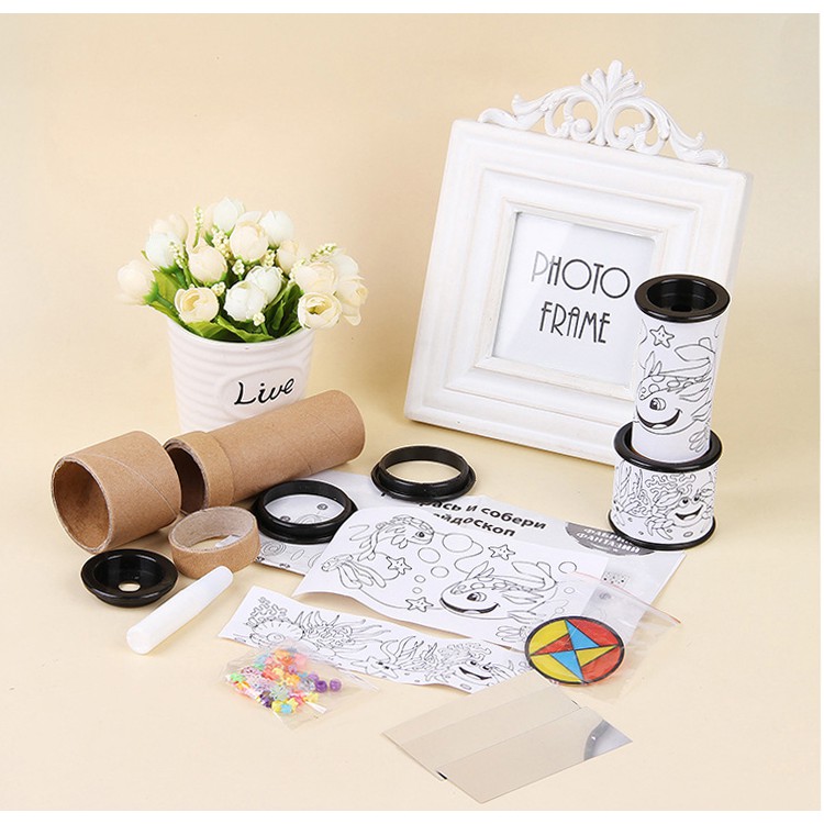 Bộ đồ chơi tự làm kính vạn hoa DIY