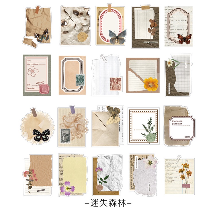 Set 20 Giấy Ghi Chú Trang Trí Sổ Tay/Nhật Ký DIY