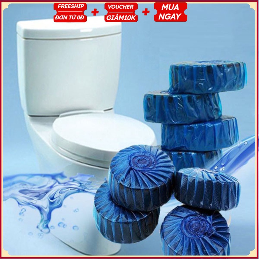 #Bộ 10 Viên Khử Mùi Tẩy Bồn Cầu Thế Hệ Mới 2X - Viên Thả Toilet Diệt Khuẩn, Tẩy Sạch Vệ Sinh Vết Bám Bẩn