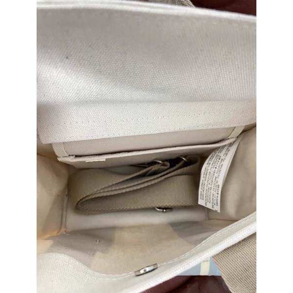 TÚI XÁCH ZARA MINI VẢI DÙ IN CHỮ MÀU XANH KAKI