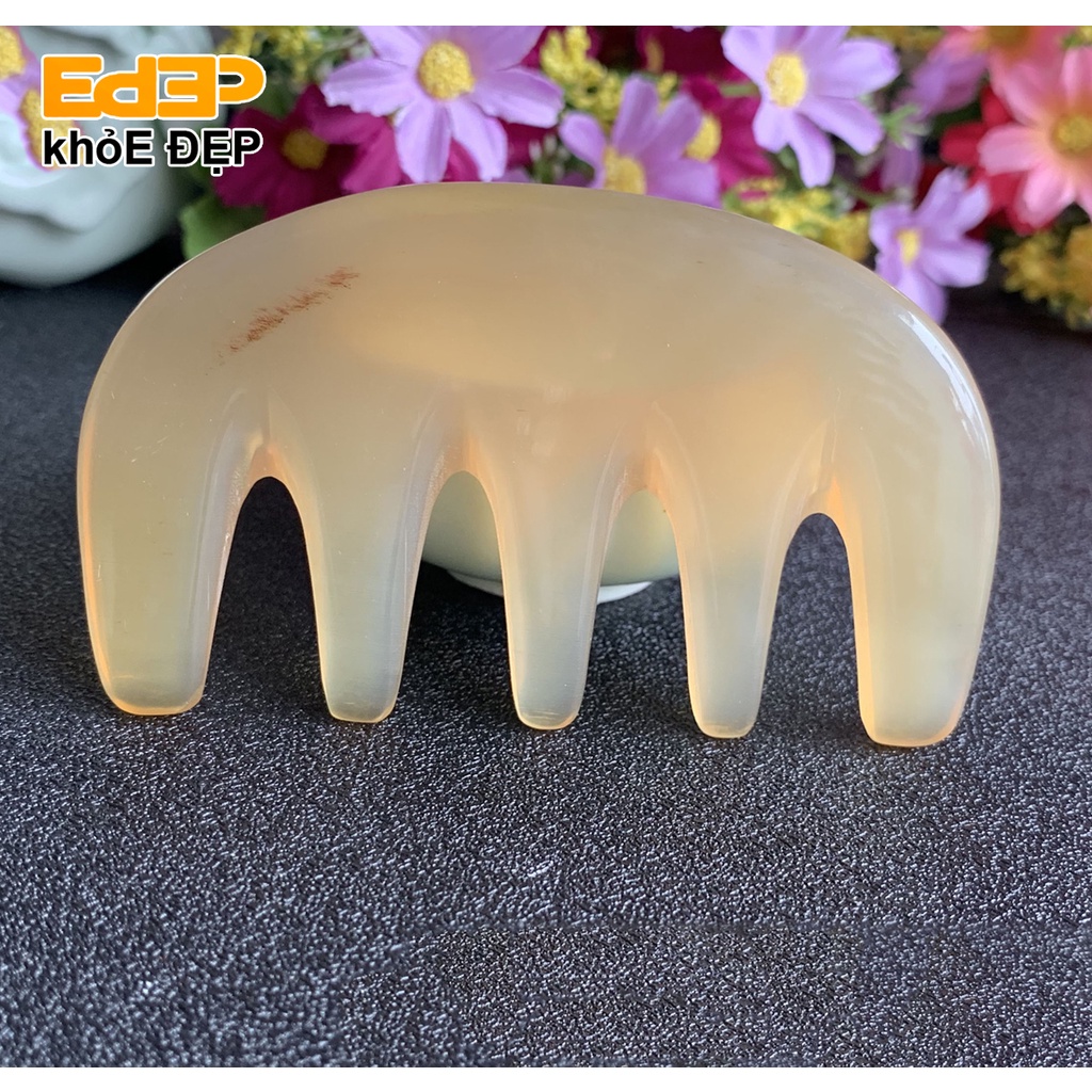 Lược Sừng Răng Thưa Chải Tóc Xoăn, Rối, Xù (Massage Đầu, Lưu Thông Máu,...)