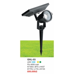 Đèn Năng Lượng Mặt Trời Cao Cấp (GIM CỎ - SÀN NHÀ ) LED 10W