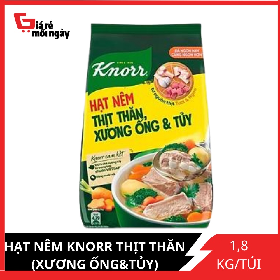 Hạt nêm Knorr Thịt thăn (xương ống&amp;tủy) 1800g