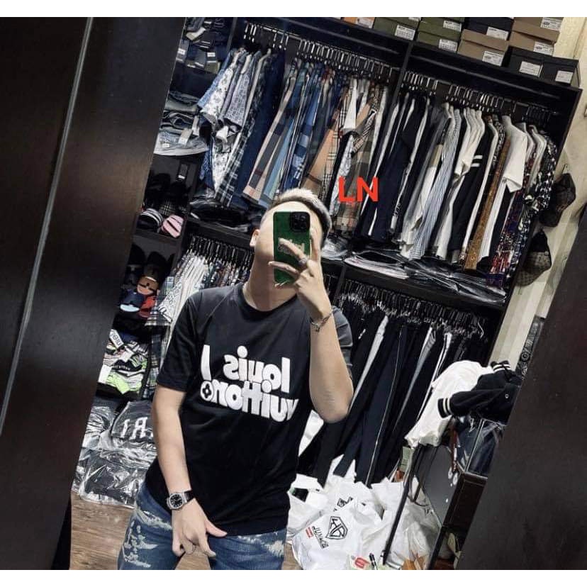 Áo thun Nam Nữ Louiss Vuitton tay lỡ cổ tròn - Áo phông unisex form rộng