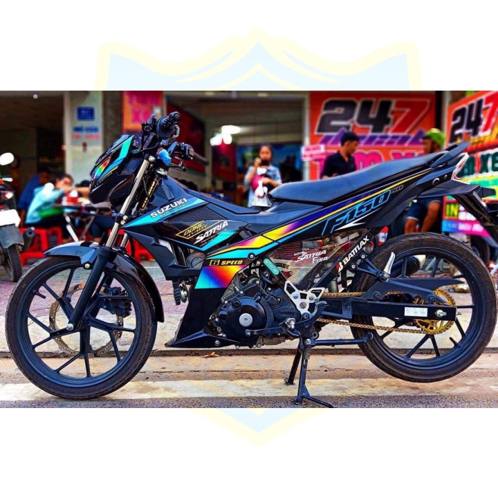 ( Quí khách vui lòng mang ra tiệm cho thợ dán ) Tem satria fi đen