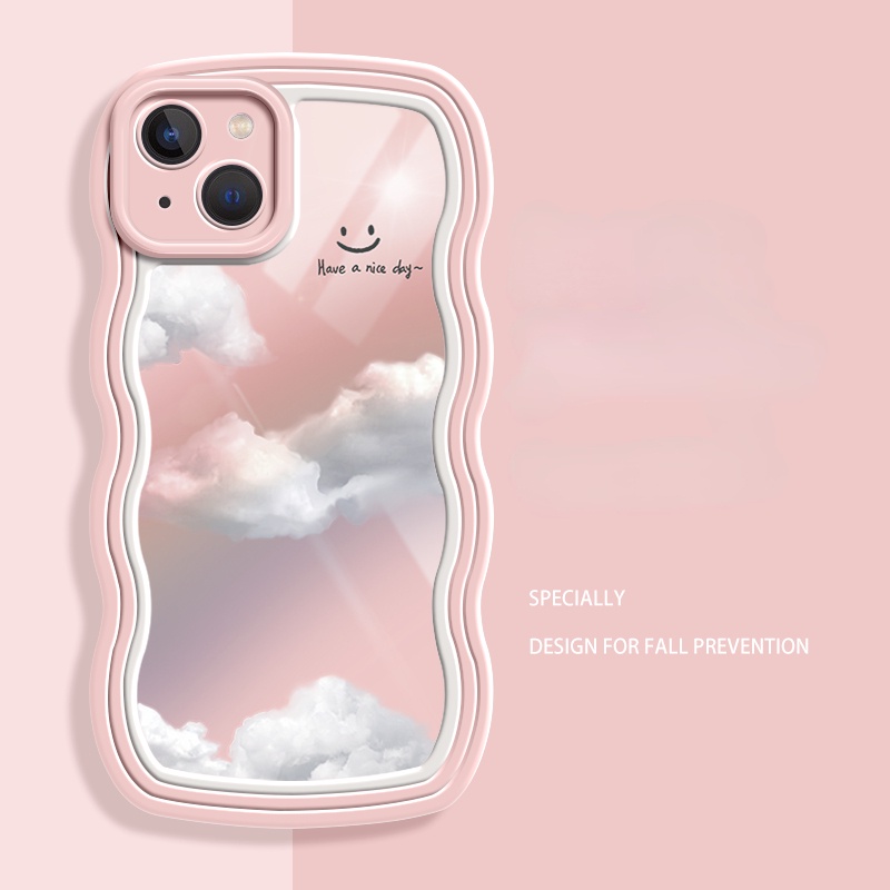 Ốp Điện Thoại Silicon Trong Suốt Hình Đám Mây Mặt Cười Cho Iphone 13 / 11 Pro 12 ProMax 7Plus / 8 XR XS
