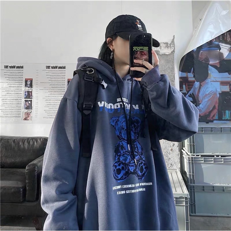 Áo hoodie gấu TEDDY chất vải nỉ bông ấm áp | BigBuy360 - bigbuy360.vn