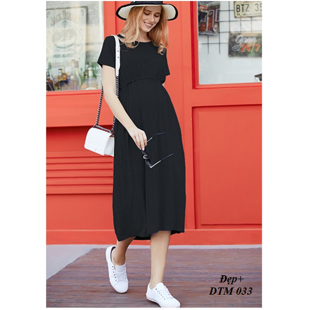 Đầm thun bầu 💖 Dáng dài maxi 100% cotton ĐẸP +