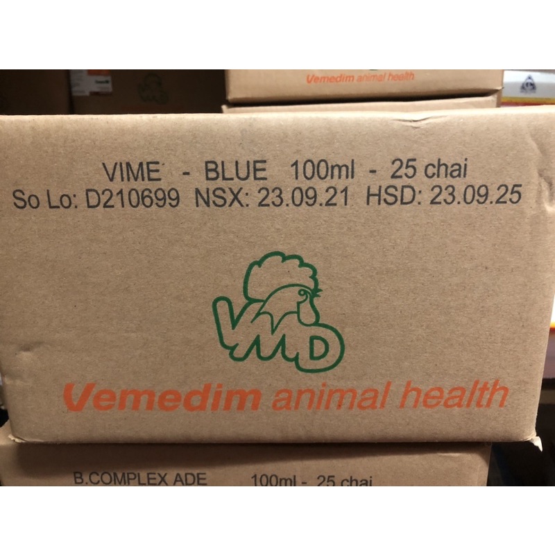 thùng 25 chai 100ml vime blue dung dịch sát trùng vết thương