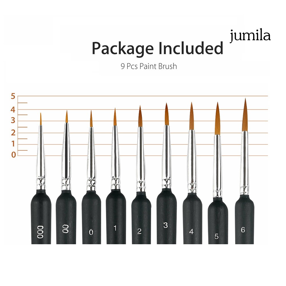 Set 9 / 10 Cọ Vẽ Màu Nước Chuyên Dụng