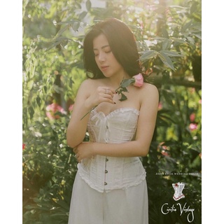 Vintage corset định hình siết eo đẩy ngực