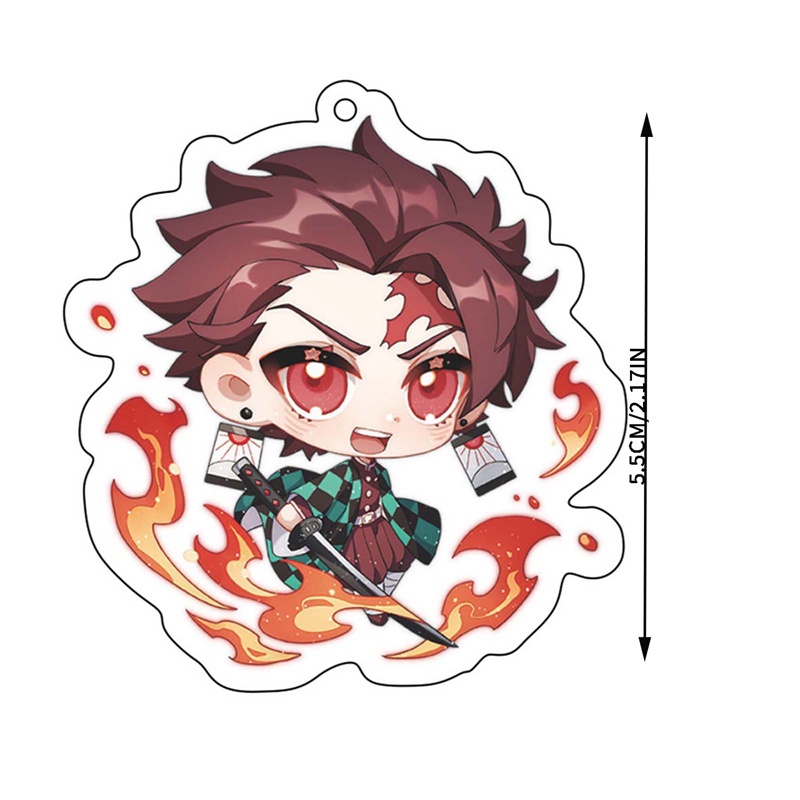 Ygt Móc Khóa Acrylic Họa Tiết Hoạt Hình Demon Slayer Kimetsu No Yaiba Tanjiro Kamado