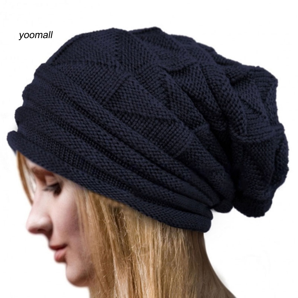 / Yo / Mũ Beanie Co Giãn Hình Đầu Lâu Thời Trang Thu Đông Cho Nữ