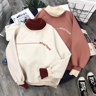 Áo nỉ hoodie phốt cổ len siêu hót hít