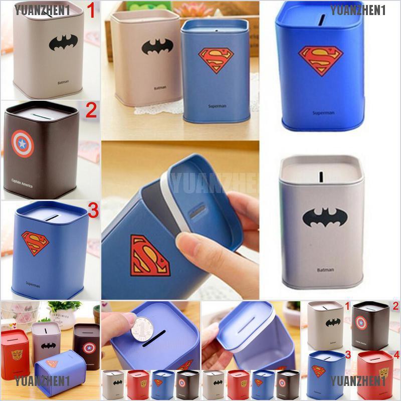 [YUANZHEN1] Hộp Đựng Tiền Tiết Kiệm Hình Batman Superman Siêu Nhân Cho Bé Làm Quà Sinh Nhật